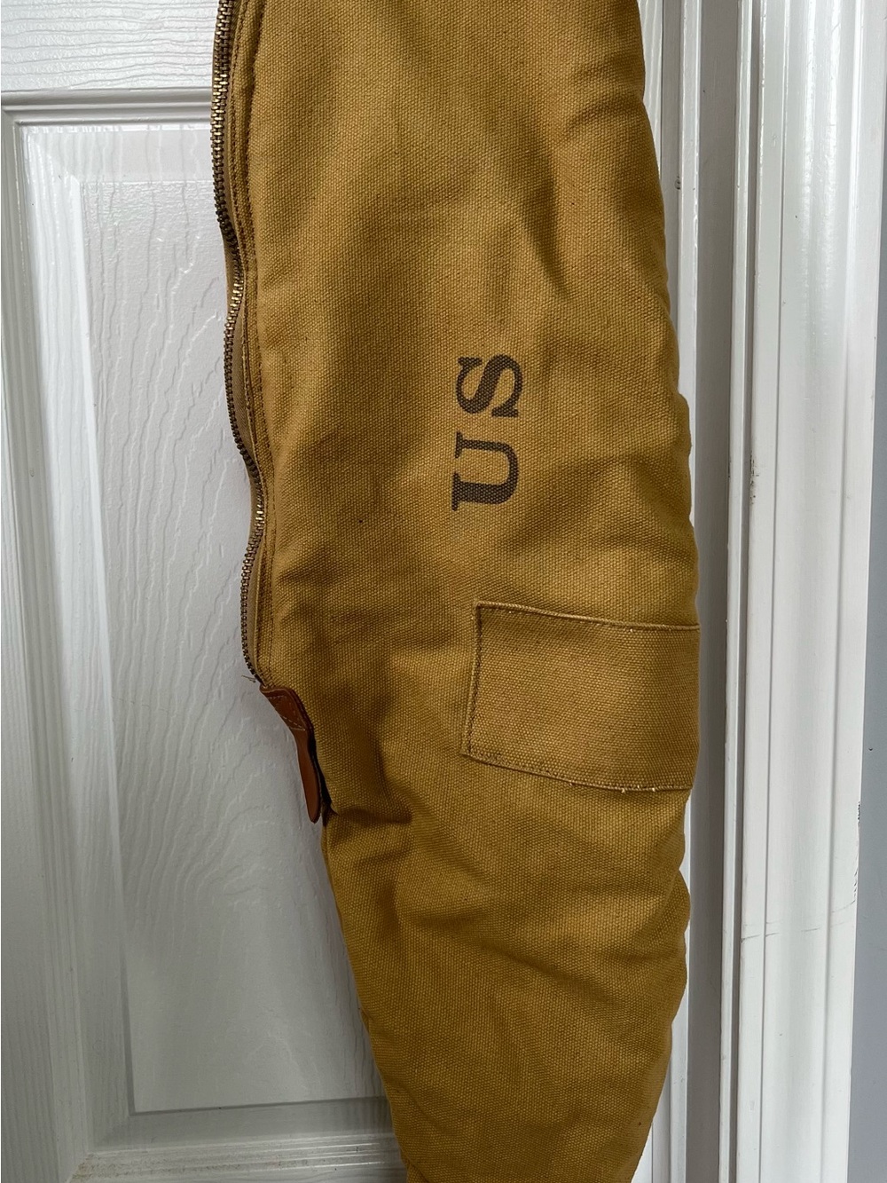 U.S. WWII Fleece Lined M1 Garand Case with Carry Strap - Marked U.S.
